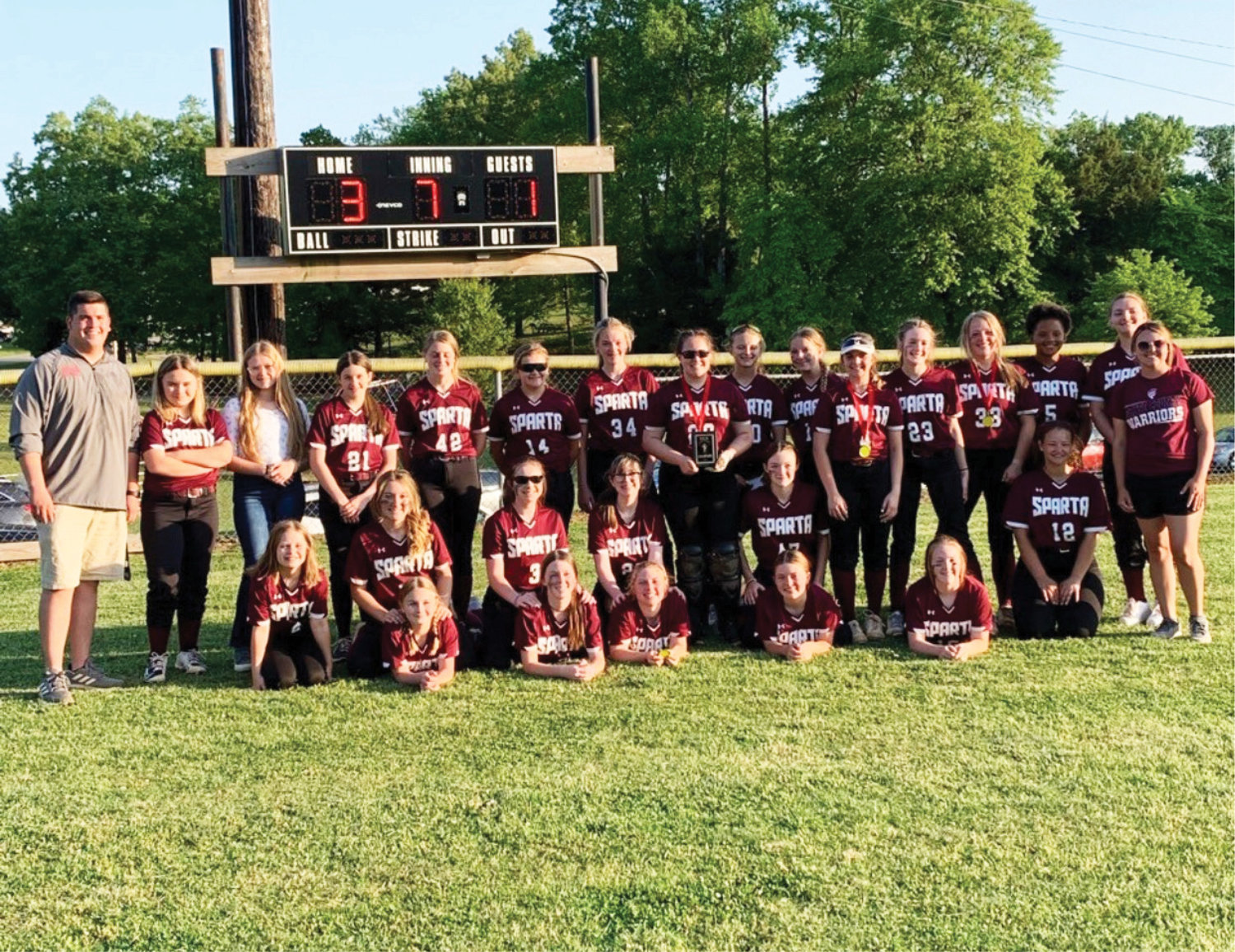 White County Middle School softball team - Conference Champions